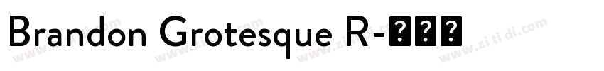 Brandon Grotesque R字体转换